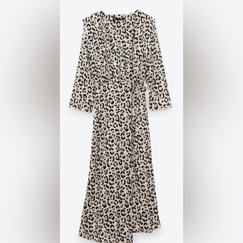 Zara Leopard Print Wrap Dress